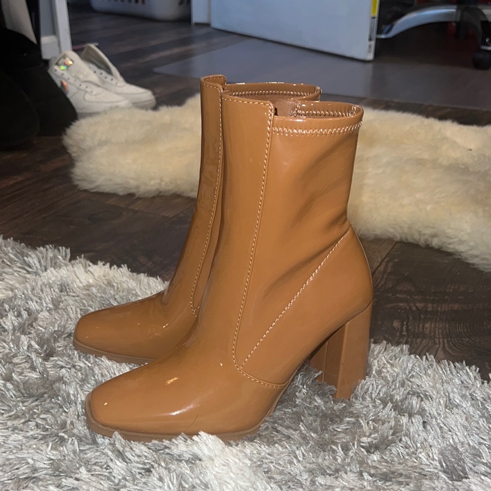 Also Tan booties brand new!